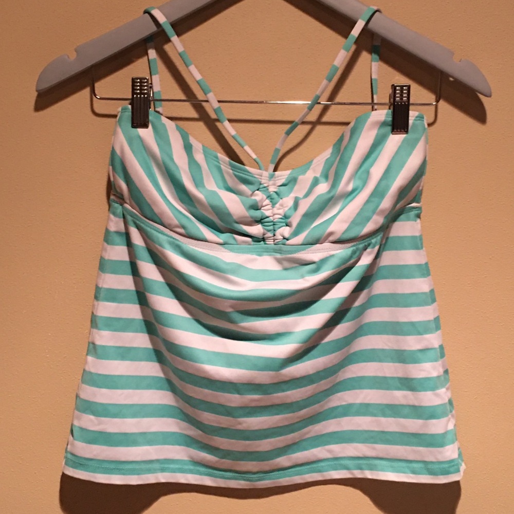 Mossimo Striped Tankini string halter swim top